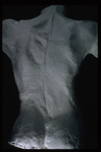 "Lynn", clay life-sized sculpture (back).