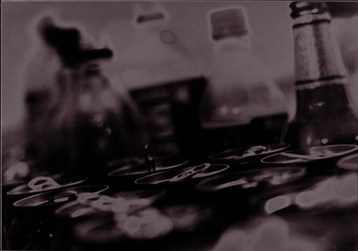 "Bottles". Silver gelatin print.