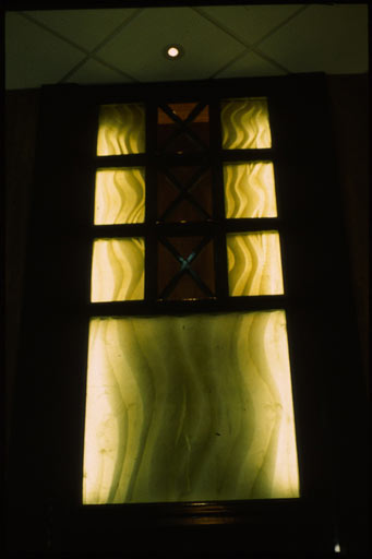 Clay Carved and Molded Glass Elevator Doors
